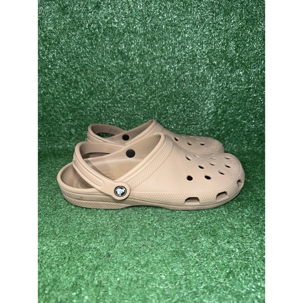 Crocs Classic Clogs Men 9 Womens 11 Brown Slip On Comfort Casual Walking Relaxed